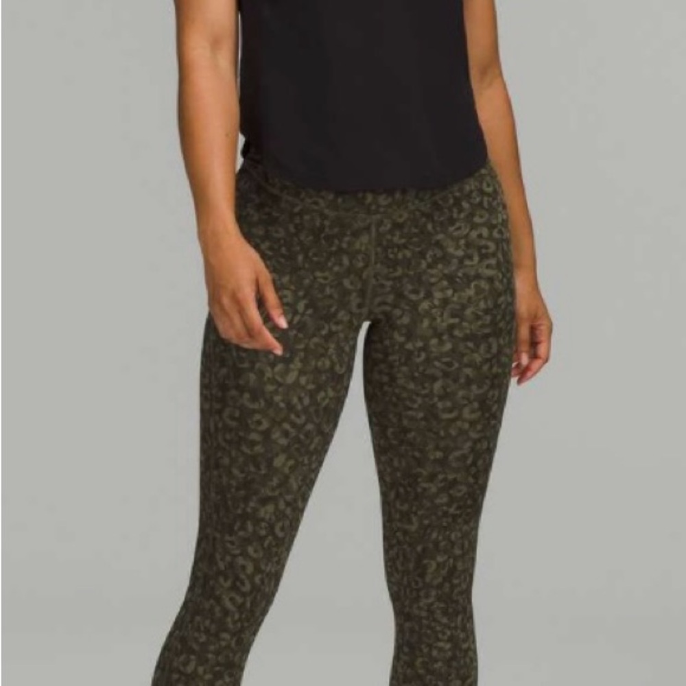 Lululemon base pace leggings in intertwined camo medium olive multi